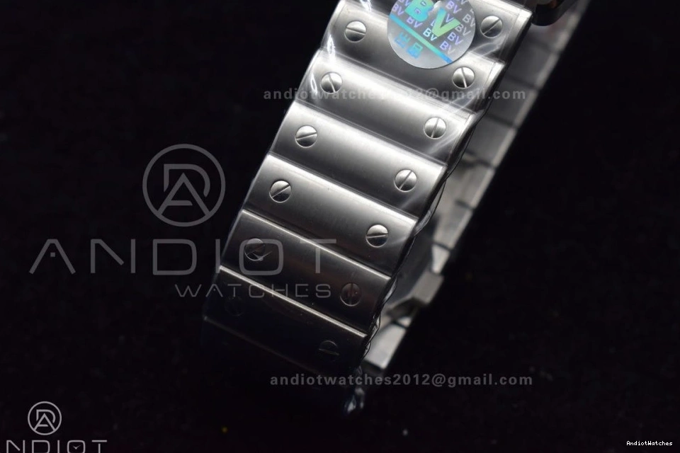 1:1 Santos Bezel 3KF Black Cartier 1049 40mm MIYOTA on Best SS Bracelet White SS Edition NewStyle Dial de 0408